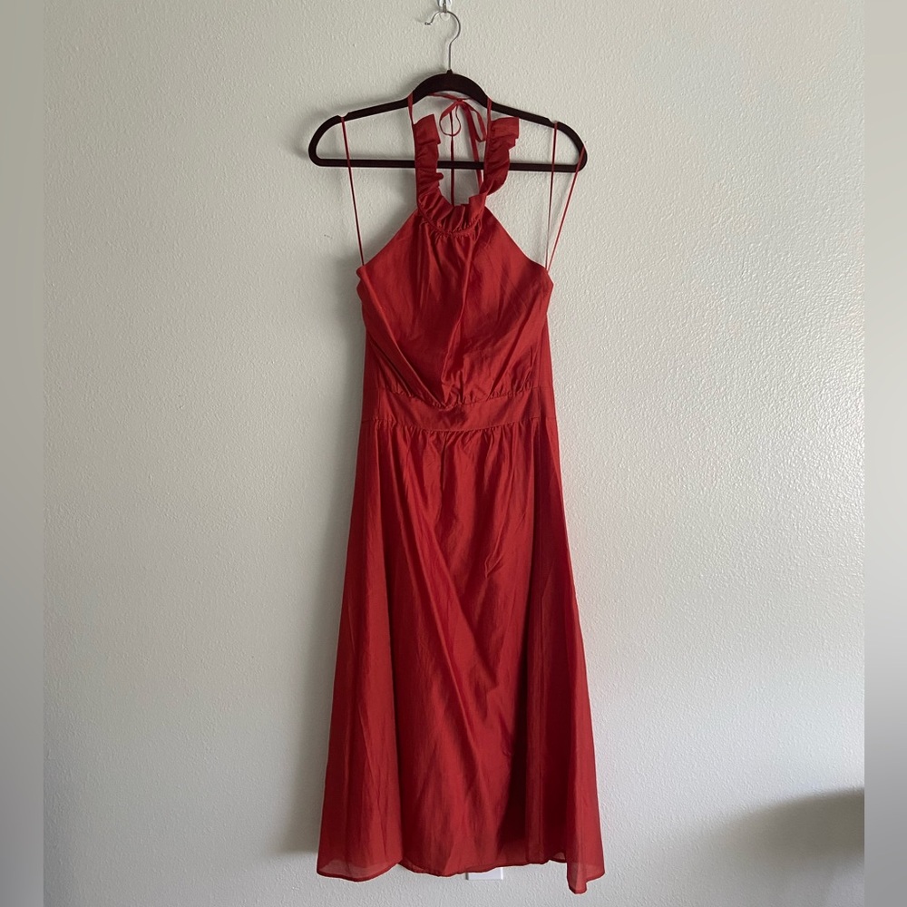 NWT Banana Republic Orange Halter Dress